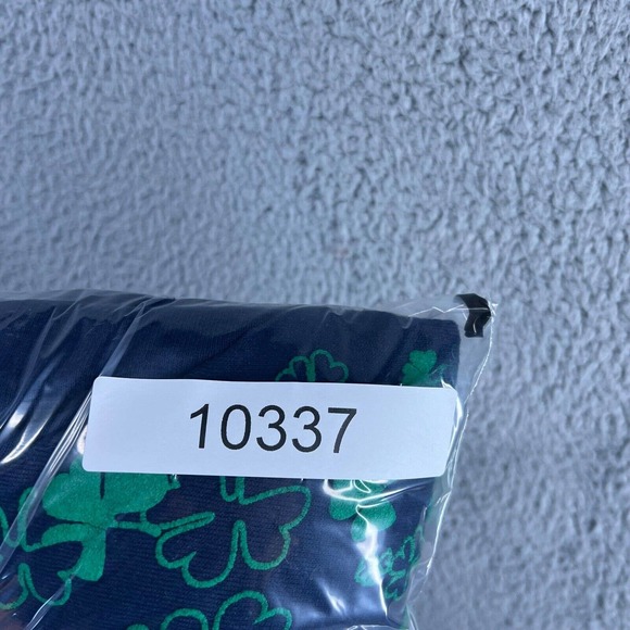 Vintage Irish Sweatshirt Men's Large Blue Green Crewneck Shamrock All Over Puff - Picture 15 of 15